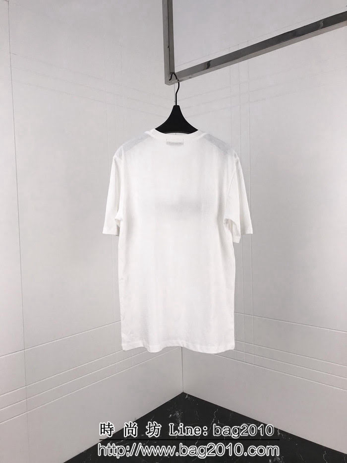BURBERRY巴寶莉 19ss新款 Bbr字母刺繡 純棉汗布短袖 男女同款 ydi1449